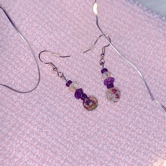 New Beautifully Handcrafted Beaded Dangle Earrings w/Natural Healing Properties - Picture 8 of 13